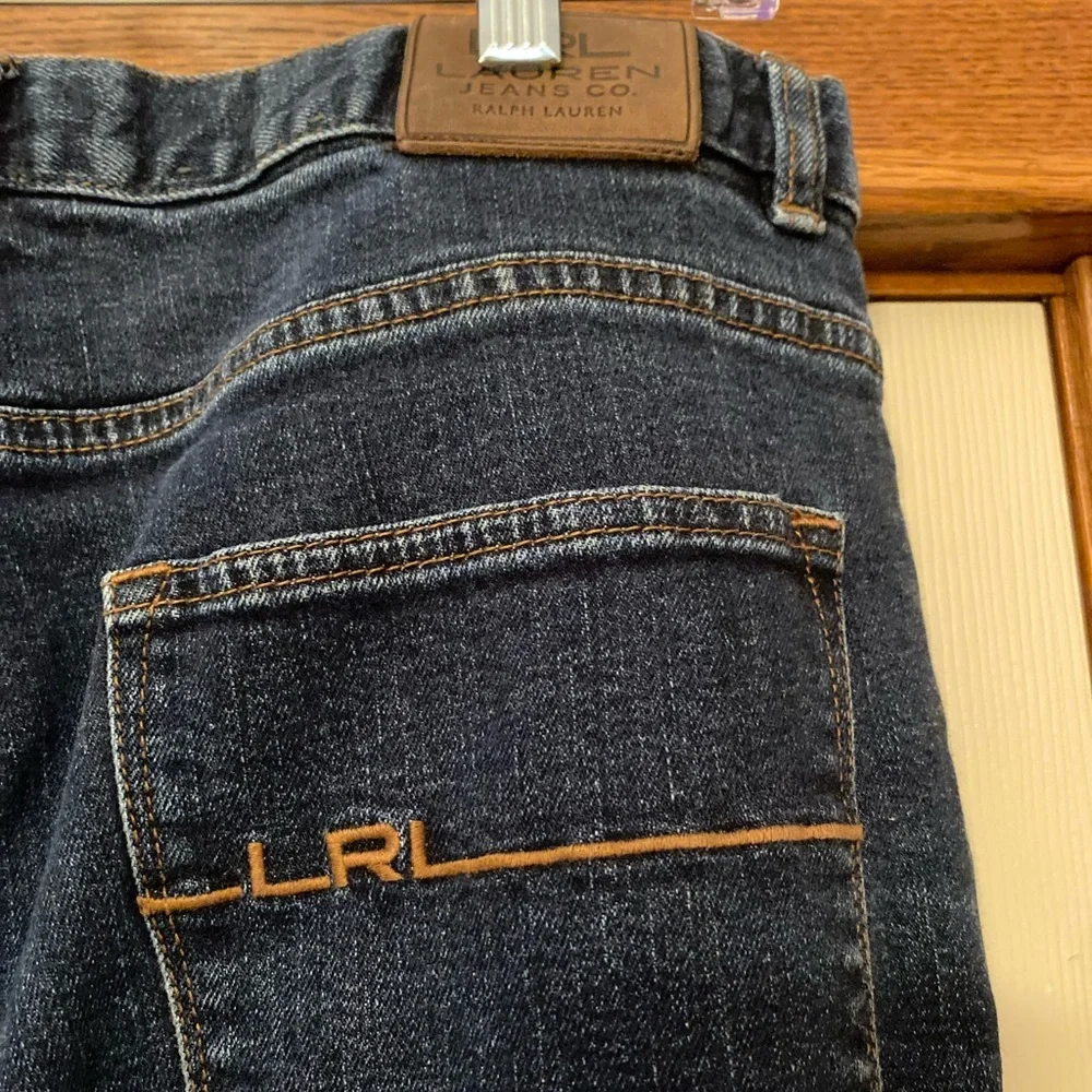 Lauren Ralph Lauren Womens Dark Blue Denim Jeans Sz 12 Straight Leg - Picture 6 of 10
